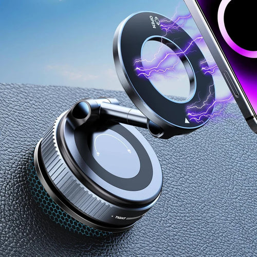 Magnetic Vacuum Suction Car Phone Mount, 360° Rotation