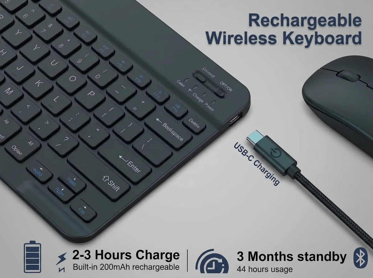 Ultra-Slim Bluetooth Keyboard & Mouse Set