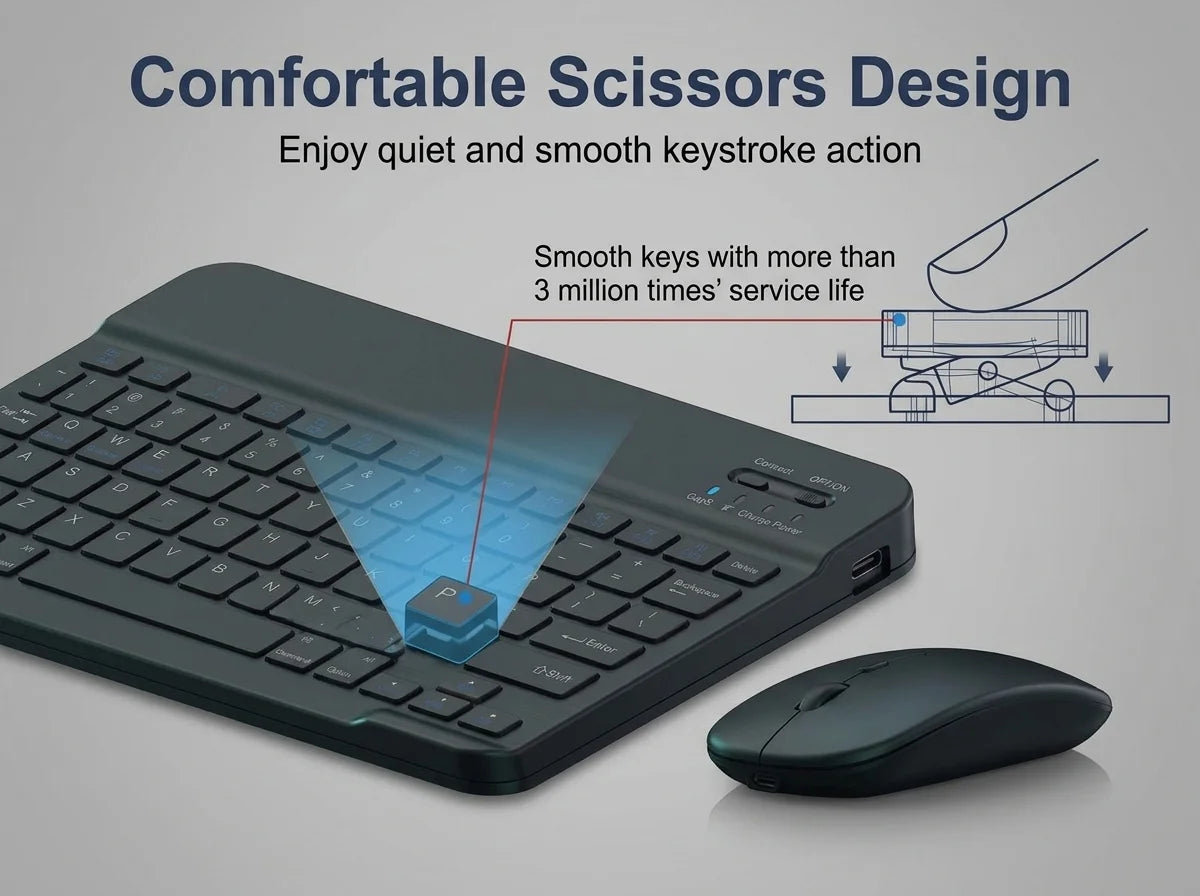 Ultra-Slim Bluetooth Keyboard & Mouse Set
