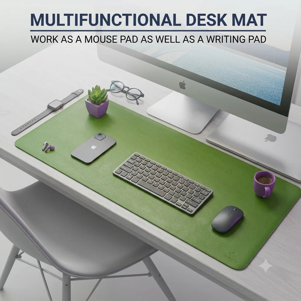 Double-Sided PU Leather Desk Mat