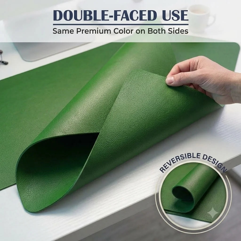 Double-Sided PU Leather Desk Mat